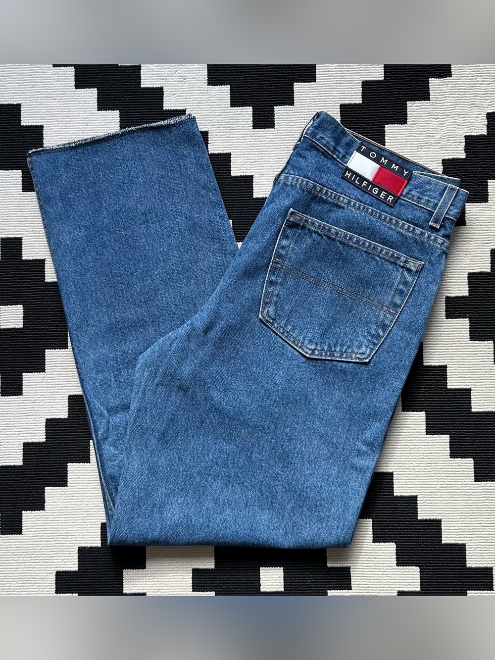Vintage 90s Tommy Hilfiger Freedom blue jeans denim W34 L34 0990140